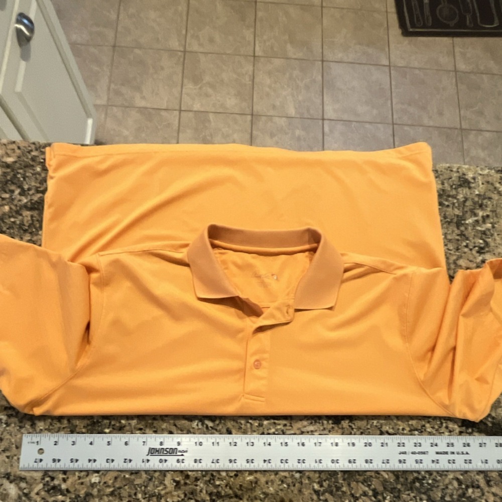 Arnold Palmer Men's Polo Shirt XL Orange Short Sleeve 100% Polyester Golf - Picture 5 of 6